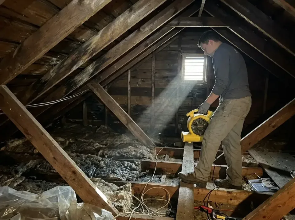 attic-water-damage-drying-proc-007 — frequently asked questions, Emergency Water Extraction & 24/7 Flood Response in Munsons…